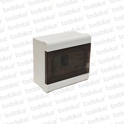 Tablero Exterior 8 Modulos Din Plastico IP65 c/ Tapa Fume T-Plast