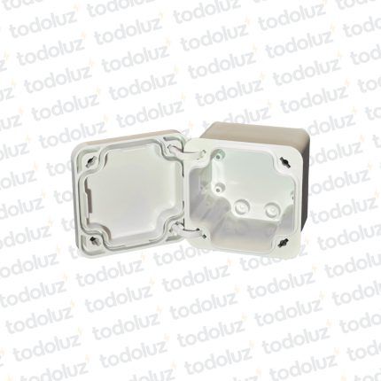 Caja de Paso Ext Plastico 98x98x77mm Blanco c/ Tapa IP65 T-Plast