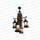 Colgante Estilo Rustico Madera c/ Vd. Cilindrico 4*E27 (54.1034)