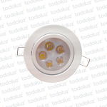 Spot Emb. Movil Red. Blanco Led 5x1W 6500°k