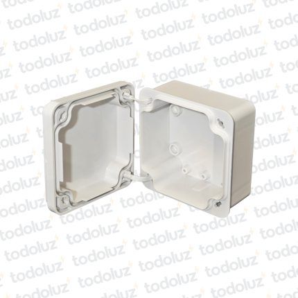 Caja de Paso Ext Plastico 118x118x67mm Blanco c/ Tapa IP65 T-Plast