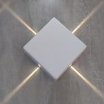 Aplique Ext. Cubo Blanco Cruz 3w 3000K IP65 (57.097.Bl)