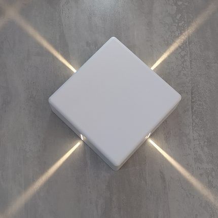 Aplique Ext. Cubo Blanco Cruz 3w 3000K IP65 (57.097.Bl)