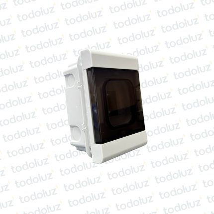 Tablero Embutir 4 Modulos Din Plastico IP40 c/ Tapa Fume T-Plast
