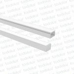 Perfil de Adosar Aluminio Blanco p/Cinta LED 20x14mm (x.Tira/3M)