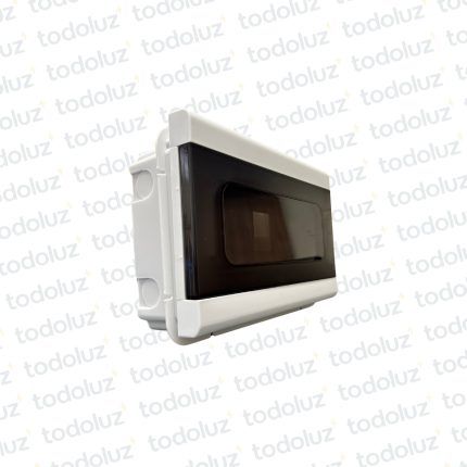 Tablero Embutir 12 Modulos Din Plastico IP40 c/ Tapa Fume T-Plast