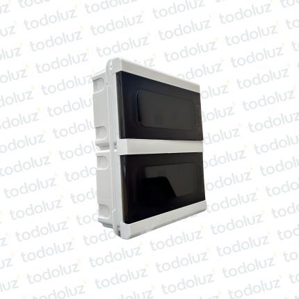Tablero Embutir 24 Modulos Din Plastico IP40 c/ Tapa Fume T-Plast