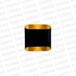 Aplique Ext. Bidireccional Cubo Negro F/Dorado 2W 3000°k (57.471)