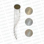 Colgante Circular en Caida Dorado 18 Lagrimas Led Incorp. (54.1053)