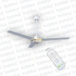 Ventilador de Techo Blanco c/ Control 3 Aletas 80W 220Vac Ek