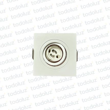 Spot Embutir Cuadrado Plano Movil Blanco p/Lamp. MR11 1*GU10