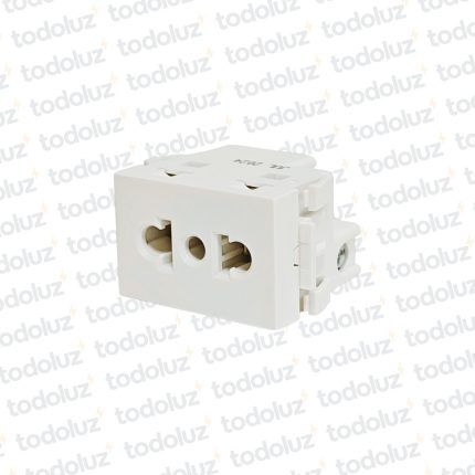 Mod. Tomacte. 24mm Euroamericano + T 10/16A 250V Blanco Ek