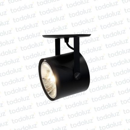 Spot Adosar Movil Redondo Negro p/Lamp. AR111 1*GU10