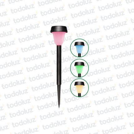 Poste Solar c/Jabalina Negro RGB IP54 (58.026)