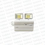 Luminaria de Emergencia 16W (2x8W) c/ 2 Faros Direccionables 220Vac 162x170x40mm