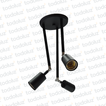 Colgante B. Circular Brazos Articulables Negro 3*E27 (54.371)