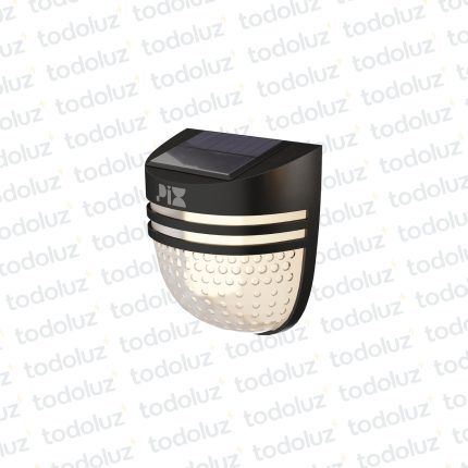 Aplique Oval p/ Pared Negro Multiled Solar 1w 40lm 3000°k (50.539)
