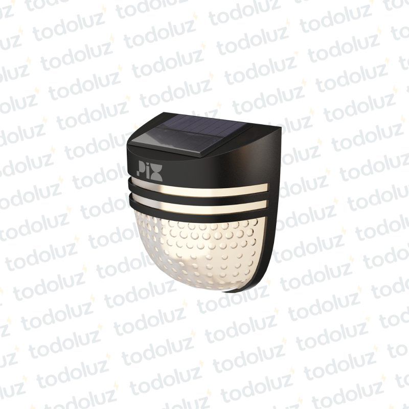 Aplique Oval p/ Pared Negro Multiled Solar 1w 40lm 3000°k (50.539)