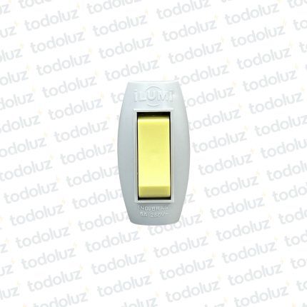 Perilla p/ velador 6A 250V Gris/Amarillo Ilumi