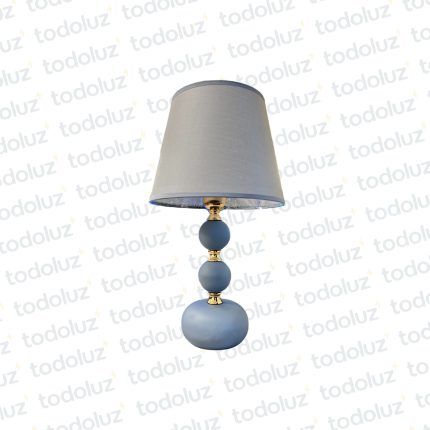 Luminaria de Mesa Touch Gris Det. Dorado Patalla Gris 1*E27 (56.237)