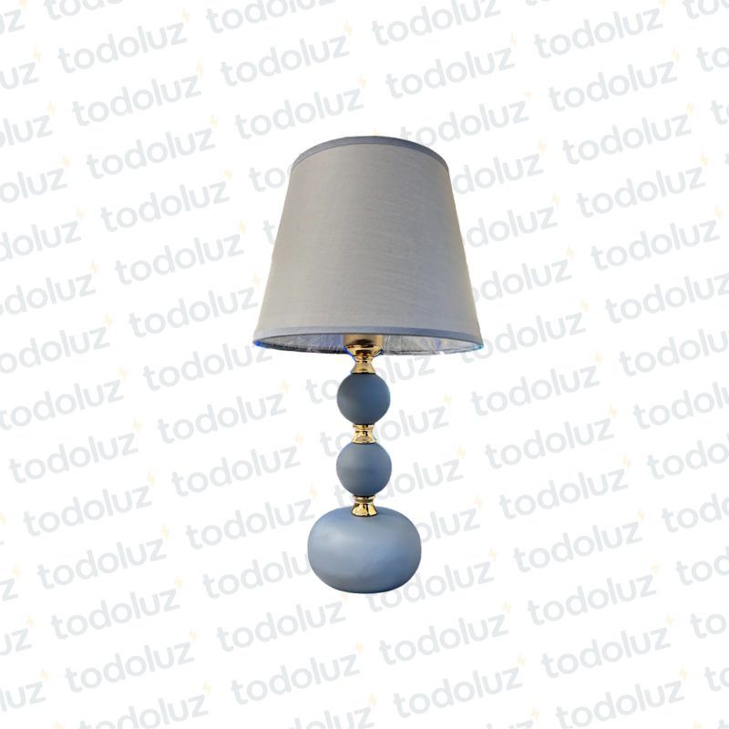 Luminaria de Mesa Touch Gris Det. Dorado Patalla Gris 1*E27 (56.237)