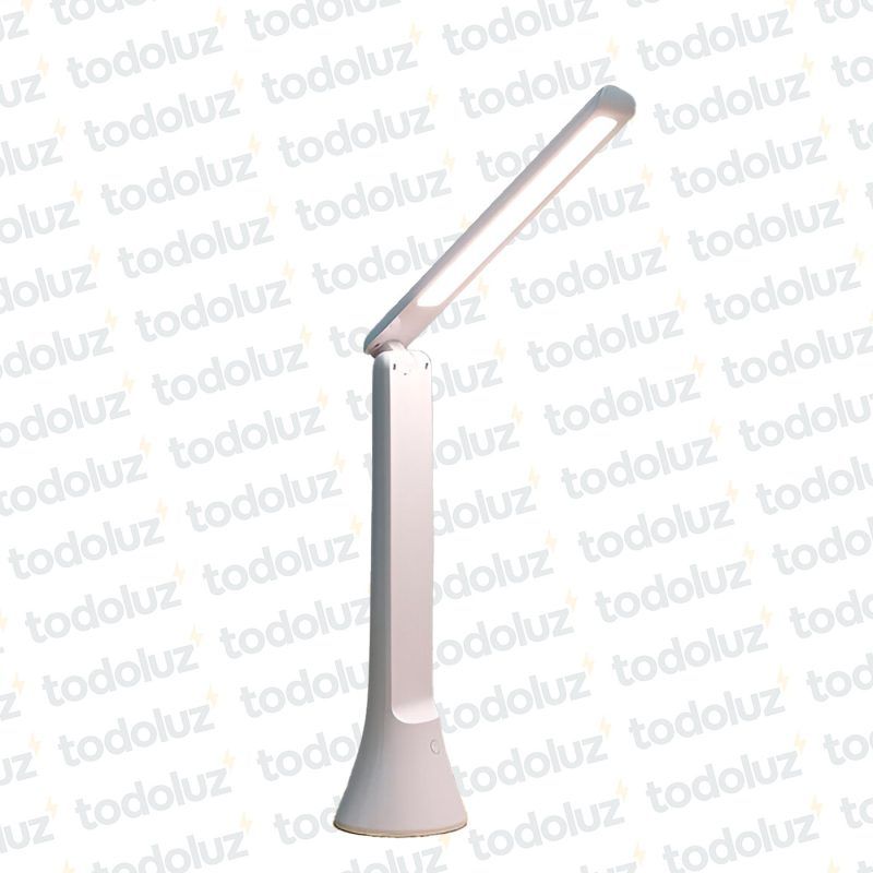Luminaria Articulable Portatil Blanco Touch USB 5V 5w Dos en Uno Mesa+Linterna (56.169)