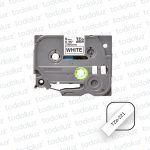 Cinta Rotuladora Estandar Texto Negro; Fondo Blanco 9mm