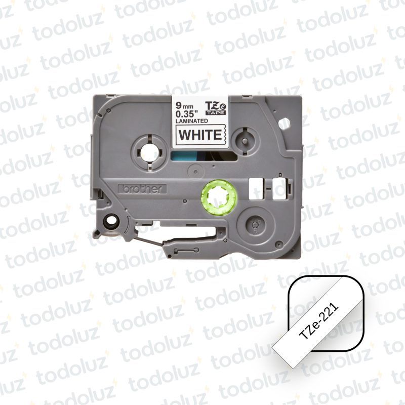 Cinta Rotuladora Estandar Texto Negro; Fondo Blanco 9mm