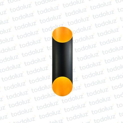 Aplique Ext. Bidireccional Cilindro Negro F/Dorado 6W 3000°k (57.472)
