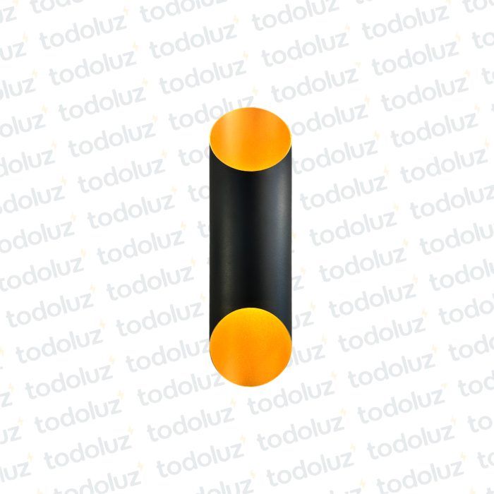 Aplique Ext. Bidireccional Cilindro Negro F/Dorado 6W 3000°k (57.472)