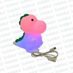 Luminaria de Mesa Dinosaurio Touch Portatil USB 5Vdc 0.5W RGB+3000°k (56.196)