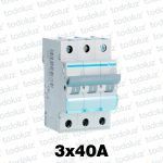 Interruptor Termomagnetico Sist. Din 3P 40A 6ka C Premium (Francia) Hager