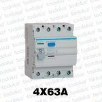 Disyuntor Diferencial Sist. Din 4P 63A 30mA Premium (Francia) Hager