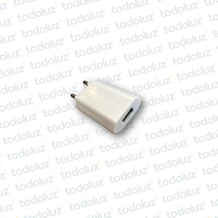 Adaptador USB Tipo A Blanco 220Vac-5Vdc 1A Sin Cable Mec-Tronic (Liquidacion)