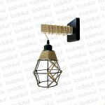 Aplique Estilo Vintage Detalle Madera c/Cuerda 1*E27 (50.543)