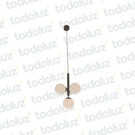 Colgante Barra Vertical Negro Esferas Blancas 4*E27 (54.798)