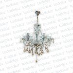 Araña 6 Luces Tipo Candelabro Vd. Transparente c/Caireles 6*E14 (53.148)