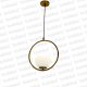 Colgante Aro Dorado c/Esfera Blanca 1*E27 (54.892)
