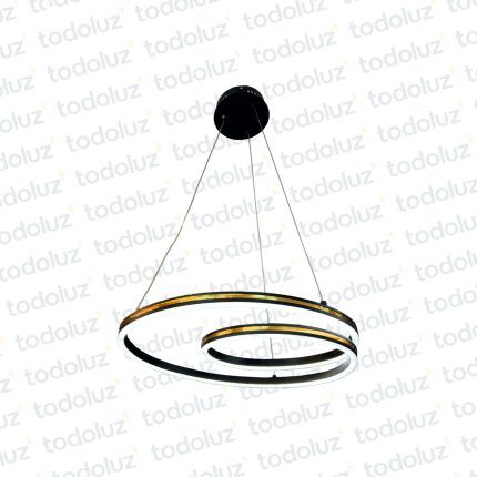 Colgante Aro Negro Triple Tono Led Incorp. (54.1081)