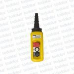 Pulsador Botonera Colgante 2 Posiciones + Pulsador Emergencia IP65 10A 400Vac