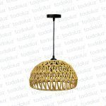 Colgante Estilo Rustico Semiesferico Yute 1*E27 (54.1091)