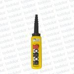 Pulsador Botonera Colgante 4 Posiciones + Pulsador Emergencia IP65 10A 400Vac