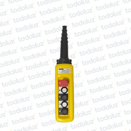 Pulsador Botonera Colgante 4 Posiciones + Pulsador Emergencia IP65 10A 400Vac