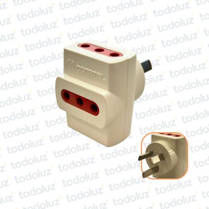 Ficha Triple Adaptadora Redondo a Nema 1500W Conatel