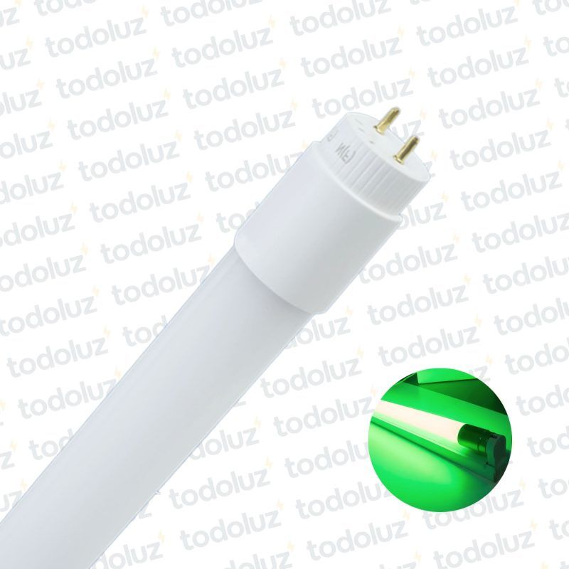 Tubo Led 120cm 18w Verde (Extremo a Extremo) G13 100-240Vac
