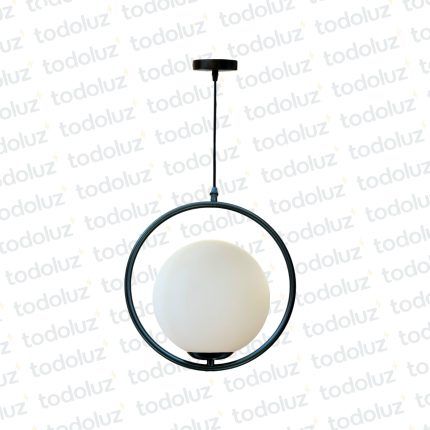 Colgante Aro Negro c/Esfera Blanca 1*E27 (54.892)