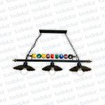 Colgante Barra Lineal Negro Triple Campana c/Beyquer 3*E27 (54.930)