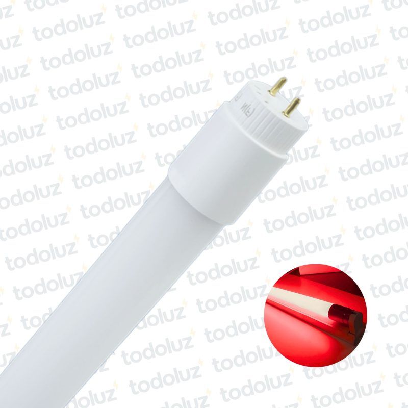 Tubo Led 120cm 18w Rojo (Extremo a Extremo) G13 100-240Vac