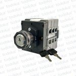 Interruptor Conmutador Tipo Selector c/ Cerradura a Llave 3P 40A (1-0-2) Elibet
