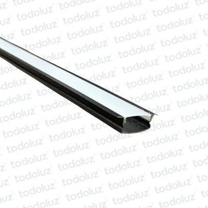 Perfil de Embutir Negro p/Cinta LED 20x10mm (x.Tira/2m)